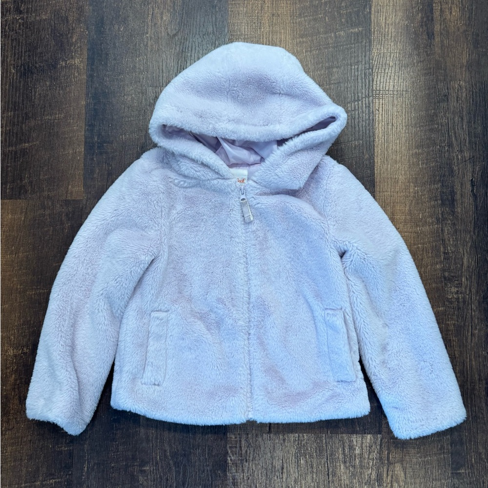 Cat and Jack fuzzy Hooded Jacket- lavender